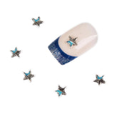 Maxbell 100Pcs Retro Alloy Star 3D Nail Art DIY Decorations Rhinestone Jewelry Nail Accessories