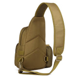 Tactical Military Sling Chest Day Pack Hiking Shoulder Messenger Bag Brown