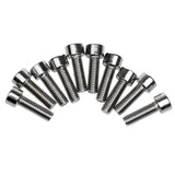 Maxbell 10Pcs Road Bike Cycling Water Bottle Holder Cage Bolts Screws M5*15 Stainless Steel