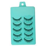 Maxbell 5 Pairs Fashion Beauty Makeup Handmade False Eyelashes Messy Cross Style