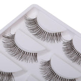 Maxbell 5 Pairs Handmade Natural False Eyelashes Messy Cross Eye Lashes White Stem