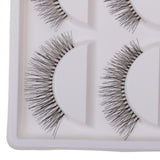 Maxbell 5 Pairs Handmade Natural False Eyelashes Messy Cross Eye Lashes White Stem