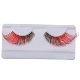Maxbell 1 Pair Long Exaggerated False Eyelashes Costume Party Halloween Coffee+Red - Aladdin Shoppers