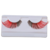 1 Pair Long Exaggerated False Eyelashes Costume Party Halloween Coffee+Red