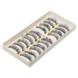 Maxbell 10 Pairs Popular Messy Cross False Eyelashes Soft Long Eye Lashes