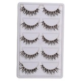 5 Pairs Beauty Makeup Handmade Messy Cross Style False Eyelashes White