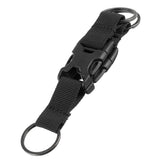 Tactical Backpack Belt Buckle Quick Release Buckle Double Keyring Black