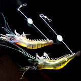 Maxbell 9.4cm Lifelike Sinking Shrimp Saltwater Soft Fishing Lures with Hook
