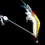 Maxbell 9.4cm Lifelike Sinking Shrimp Saltwater Soft Fishing Lures with Hook