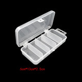 Maxbell Plastic Fishing Tackle Box 5-slots Lures Storage Bait Case Tool Organizer