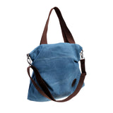 Maxbell Women Fashion Outdoor Travel Shopping Office College Carry Shoulder Hanging Canvas Bag Tote Handbag Gift Blue