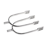 Maxbell 1 Pair 23mm Stainless Steel Smooth Horse Riding Boots Spur + Nylon Webbing Strap