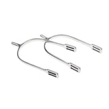 Maxbell 1 Pair 23mm Stainless Steel Smooth Horse Riding Boots Spur + Nylon Webbing Strap