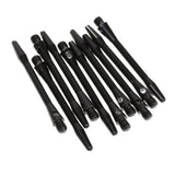 Maxbell 20 Pieces 53mm 2BA Thread Aluminium Alloy Re-Grooved Dart Stems Shafts