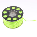 Maxbell Fluorescent Yellow 102ft Line Scuba Spool Finger Reel with Bolt Snap + Diving Flag with Inflatable Float Buoy