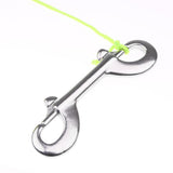 Maxbell Fluorescent Yellow 102ft Line Scuba Spool Finger Reel with Bolt Snap + Diving Flag with Inflatable Float Buoy