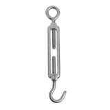 Maxbell 304 Stainless Steel Hook & Eye Turnbuckle Open Body Wire Rope Tightener M4