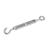Maxbell 304 Stainless Steel Hook & Eye Turnbuckle Open Body Wire Rope Tightener M4