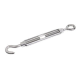 Maxbell 304 Stainless Steel Hook & Eye Turnbuckle Open Body Wire Rope Tightener M8
