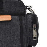 Men's Cross Body Messenger Over Shoulder Canvas Bag for Outdoor Casual Black