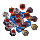 Max 30 Pieces Assortment Dart Flights Fletches Standard Shape Extra Strong Flame