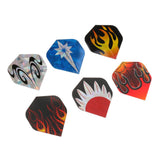 Max 30 Pieces Assortment Dart Flights Fletches Standard Shape Extra Strong Flame