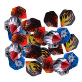 Max 30 Pieces Assortment Dart Flights Fletches Standard Shape Extra Strong Flame
