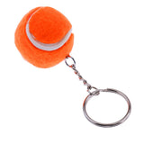 Novelty Mini Tennis Ball Key Chain Keychain Metal Key Ring Keyring Orange