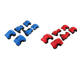 Max 6Pcs Skateboard Protective Pad Gear Knee Elbow Pad Wrist Guard Set M Red