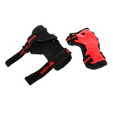 Max 6Pcs Skateboard Protective Pad Gear Knee Elbow Pad Wrist Guard Set M Red