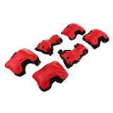 Max 6Pcs Skateboard Protective Pad Gear Knee Elbow Pad Wrist Guard Set M Red