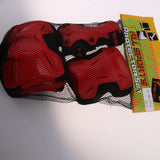 Max 6Pcs Skateboard Protective Pad Gear Knee Elbow Pad Wrist Guard Set M Red