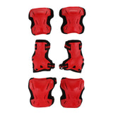 Max 6Pcs Skateboard Protective Pad Gear Knee Elbow Pad Wrist Guard Set M Red