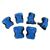 Max 6Pcs Skateboard Protective Pad Gear Knee Elbow Pad Wrist Guard Set S Blue