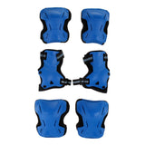 Max 6Pcs Skateboard Protective Pad Gear Knee Elbow Pad Wrist Guard Set S Blue