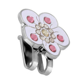 Max Plum Blossom Golf Crystal Cap Clip Ball Marker for Golf Cap Visor White