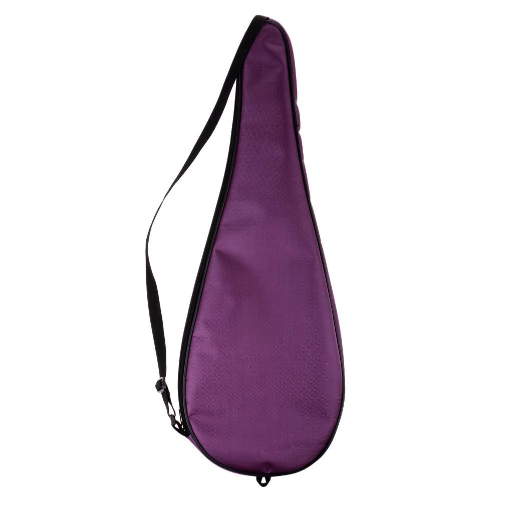 Max Waterproof Oxford Squash Racquet Cover Bag with Adjustable Strap Purple