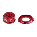 Maxbell Bicycle Hubs Nut Mountain Bike MTB Flange Nut Parts Drums Axle Screws Red