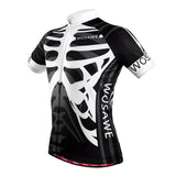 Maxbell Men Bike Bicycle Cycling Jersey Skeleton T Shirt Top with Shorts Set L