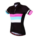 Maxbell Summer Women Cycling Short Sleeve Bike Shirts Gel Padded Shorts Skirts S