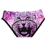 Maxbell Women's Cycling Underwear 3D Padded Bike Riding Shorts XXL Pink Snow Leopard