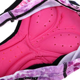 Maxbell Women's Cycling Underwear 3D Padded Bike Riding Shorts XXL Pink Snow Leopard