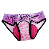 Maxbell Women's Cycling Underwear 3D Padded Bike Riding Shorts XXL Pink Snow Leopard