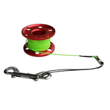 Maxbell Scuba Diving Finger Spool Reel Line with Dual Bolt Clip 30m Orange & Green