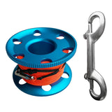 Maxbell Scuba Diving Finger Spool Reel Line with Dual Bolt Clip 50m Blue& Orange