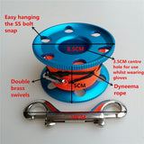 Maxbell Scuba Diving Finger Spool Reel Line with Dual Bolt Clip 50m Blue& Orange