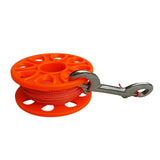 Maxbell Scuba Diving Finger Spool Reel with 18m Guide Line Ended Bolt Clip Orange