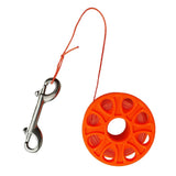 Maxbell Scuba Diving Finger Spool Reel with 18m Guide Line Ended Bolt Clip Orange