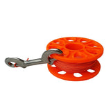 Maxbell Scuba Diving Finger Spool Reel with 18m Guide Line Ended Bolt Clip Orange