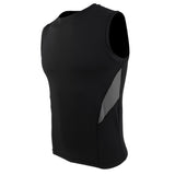 Maxbell Quick Dry Gym Sleeveess Compression Shirt Sports Top T-shirt Black Gray M